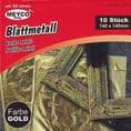 Metallic Metal Foil Sheets - Gold - 14cm x 14cm  - Pack 10    (15310)